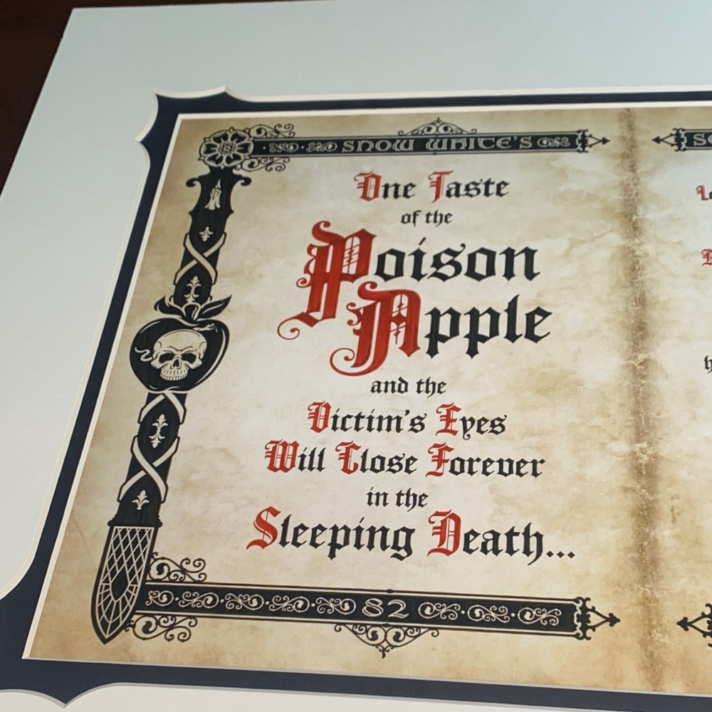 Disney Jeremy Fulton Scary Adventures Poison Apple Print - Picture 2 of 8